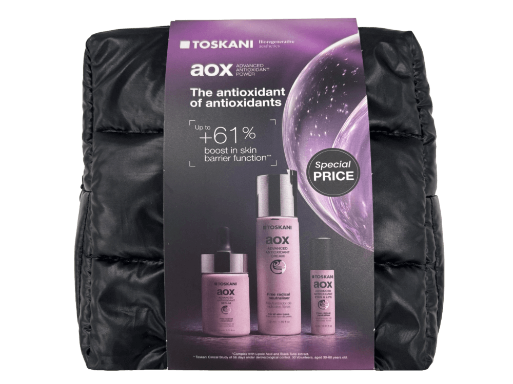 AOX PROMO avec 3 produits et un sac